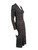 Alaïa Black Knit Patterned V-Neck Midi Dress