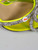 Mach & Mach Neon Yellow PVC Crystal Bow Heels