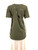 Balmain Green Cotton Distressed T-Shirt