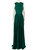 Honayda AW22 Green Open Back Chiffon Pleated Gown