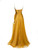 Honayda AW22 Yellow Floral Lace Strapless Gown