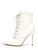 Gianvito Rossi Women's Lace-up pointy-toe Ankle Boots, Size 5 UK, White Canvas