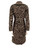 Pinko Brown Beaded Appliqué Mid-Length Coat