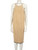 Bottega Veneta Beige Velvet Bead Strap Midi Gown