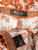 Loro Piana Orange Silk Floral Trousers