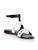 Manolo Blahnik Black & White Circle Detail Sandals Manolo Blahnik Black & White Circle Detail Sandals