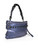 Gucci Blue Metallic Leather Studded Shoulder Bag