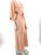 Three Graces London Pink Belted Gather Maxi Dress