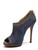 Jimmy Choo Peep-Toe Ankle Boots Blue Suede