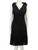 Romeo Gigli Black V-Neck Rose Accent Dress