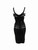 Herve Leger Black Off-Shoulder Cut Out Knee-Length Dress