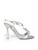 Sergio Rossi Silver Leather Rose Detail Sandals Sergio Rossi Silver Leather Rose Detail Sandals