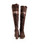 Gucci Brown Suede Fur Lined Tassels Accent Boots