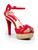 Etro Red Suede Wooden Platform Sandals