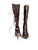 Alexander McQueen Brown Lace Up Croc Panel Boots