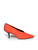 Céline Orange Suede V-Neck Pumps