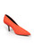 Céline Orange Suede V-Neck Pumps