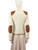 Ralph Lauren Ecru Cashmere Leather Panel Jacket