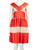 Temperley London Red Pleated Accent Mini Dress