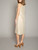 Miu Miu Vintage Embellished Halter Dress Beige Silk