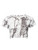 Balenciaga Women's Pattern Crop T-shirt, Size 8 UK, Grey Cotton
