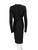 Herve Leger Black Front Zip Midi Knit Dress