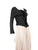 Giambattista Valli Black Silk Bow Accent Cardigan