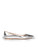 Ralph & Russo Silver Leather Embossed Flats