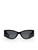 Miu Miu Black Cat Eye Frame Logo Sunglasses