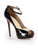 Alexander McQueen Black Patent Peep-Toe Heels