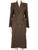 Balenciaga Brown Wool Houndstooth Long Coat