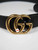 Gucci Black Leather GG Buckle Marmont Belt