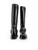 Burberry Black Leather Saddle Knee High Boots