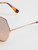 Max Mara Rose Gold Geometric Gradient Sunglasses