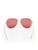 Lanvin Gold & Red Tinted Aviator Sunglasses