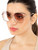 Victoria Beckham Gold & Purple Square Sunglasses