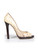 Jimmy Choo Beige Python Peep Toe Platform Heels