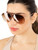 Victoria Beckham Gold & Brown Aviator Sunglasses