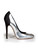 Giambattista Valli Silver & Black Leather Pumps Giambattista Valli Silver & Black Leather Pumps