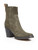 Ganni Khaki Suede Western Style Cowboy Boots