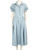 Michael Kors Blue Pleated Skirt Midi Dress