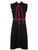 Gucci Women's Black Jersey Trim Detail Ruffled Midi Dress, Size 12 UK, Black Viscose