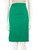 Roland Mouret Green Pleated Back Detail Zip Skirt