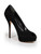 Gucci Black Peep Toe Suede Heels