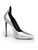 Saint Laurent Silver Leather Thorn Point Toe Pumps