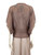 Alberta Ferretti Brown Silk Bead Embellished Top