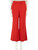 Fendi Red Wool Wide Leg Trousers