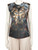 Balmain Wolf Print Distressed Detail Top