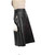 Gucci Black Leather GG Buckle Midi Skirt