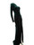 Galvan London Green Velvet One Shoulder Dress